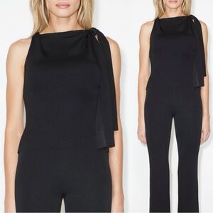 Khy Sueded Stretch Knotted Top in Black